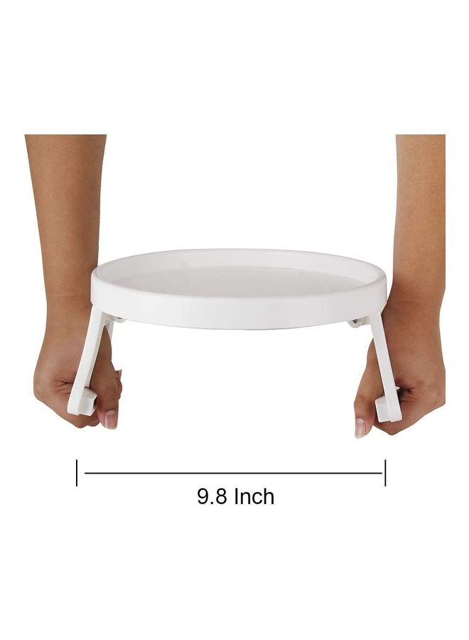 Adjustable Sofa Tray Side Table White