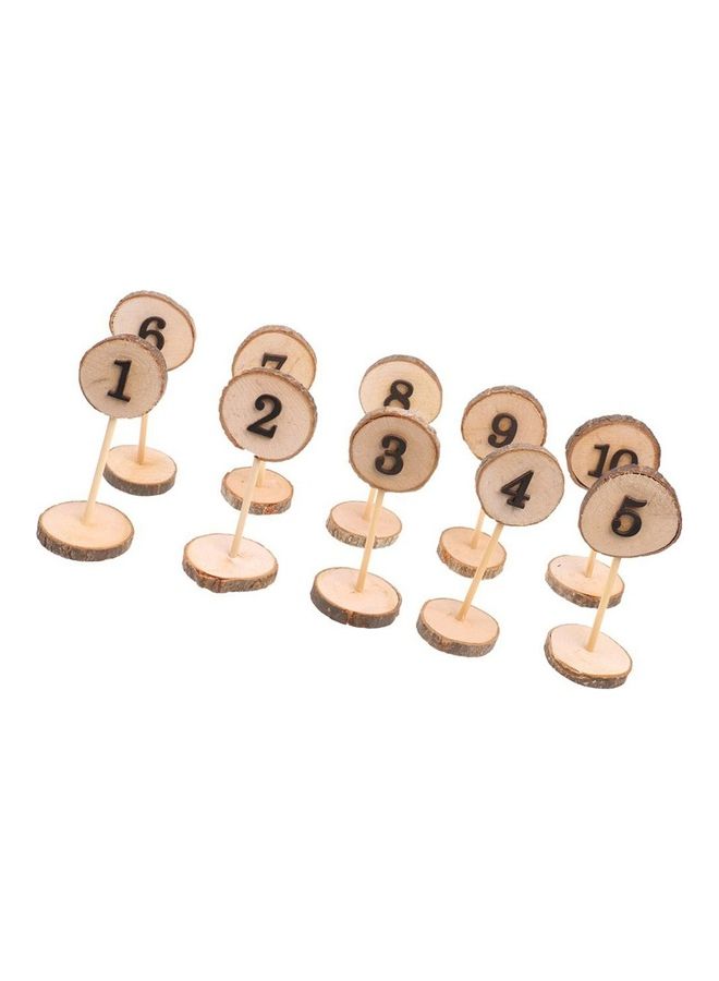 10-Piece Wooden Numbers for Wedding Tables  - Image 1