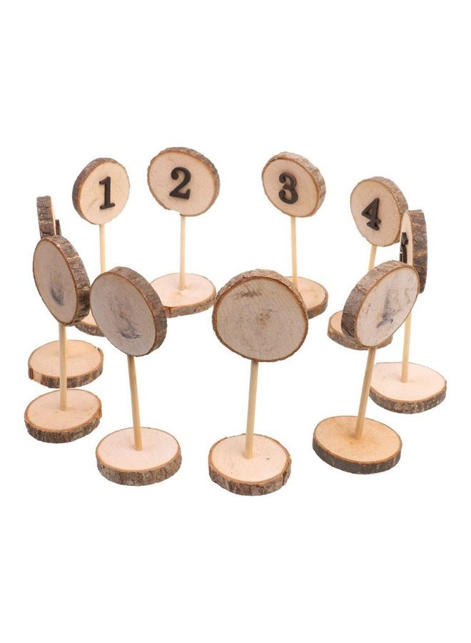 10-Piece Wooden Numbers for Wedding Tables  - Image 4