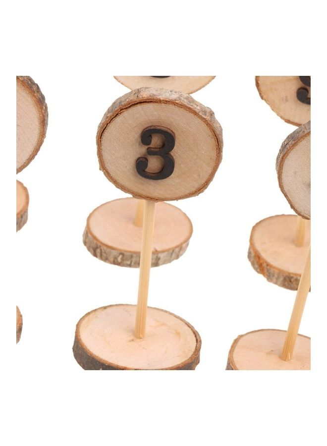 10-Piece Wooden Numbers for Wedding Tables  - Image 5