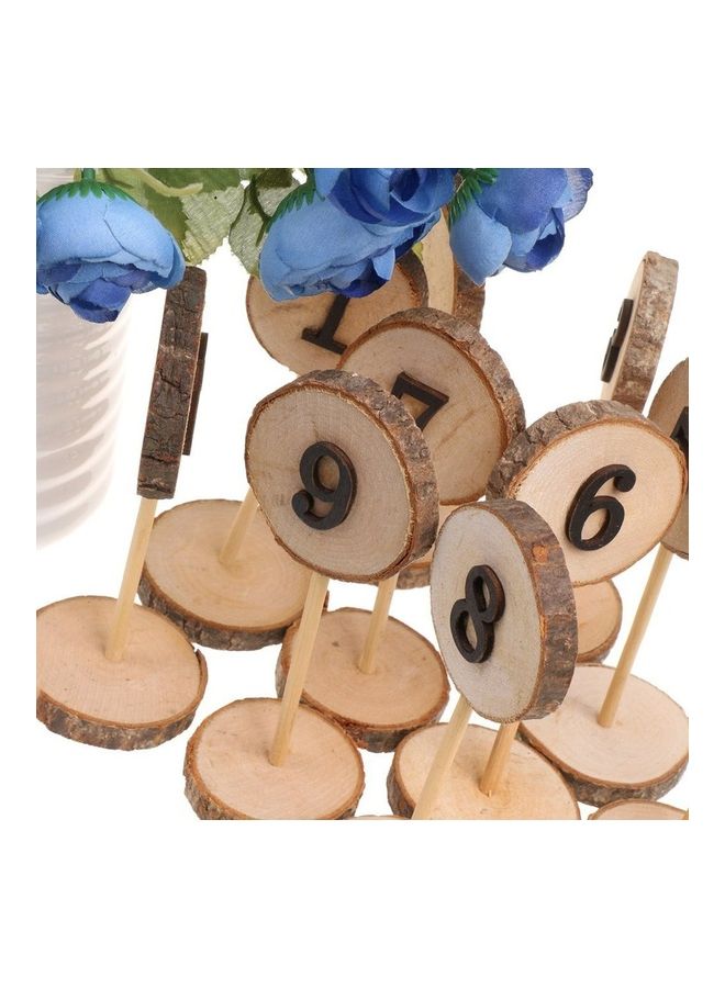 10-Piece Wooden Numbers for Wedding Tables  - Image 2