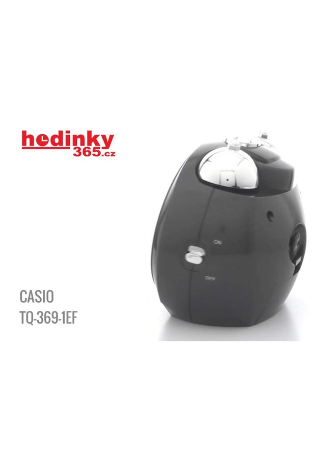 CASIO - Desk Analog Alarm Clock Black/Silver 13 x 11.6 x 9cm - Image 1