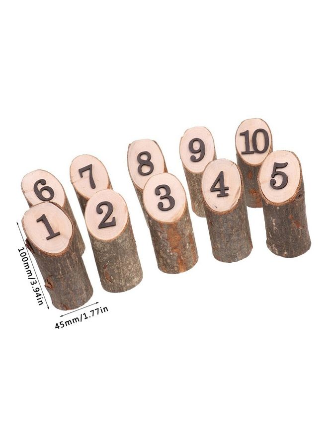 10-Piece Wooden Numbers for Wedding Tables  - Image 3
