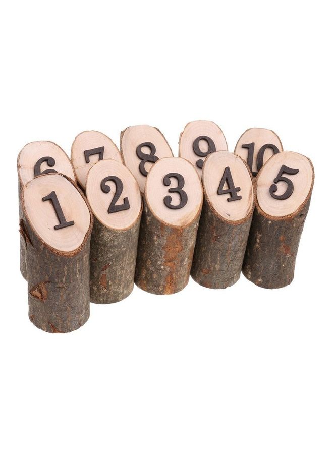 10-Piece Wooden Numbers for Wedding Tables  - Image 2