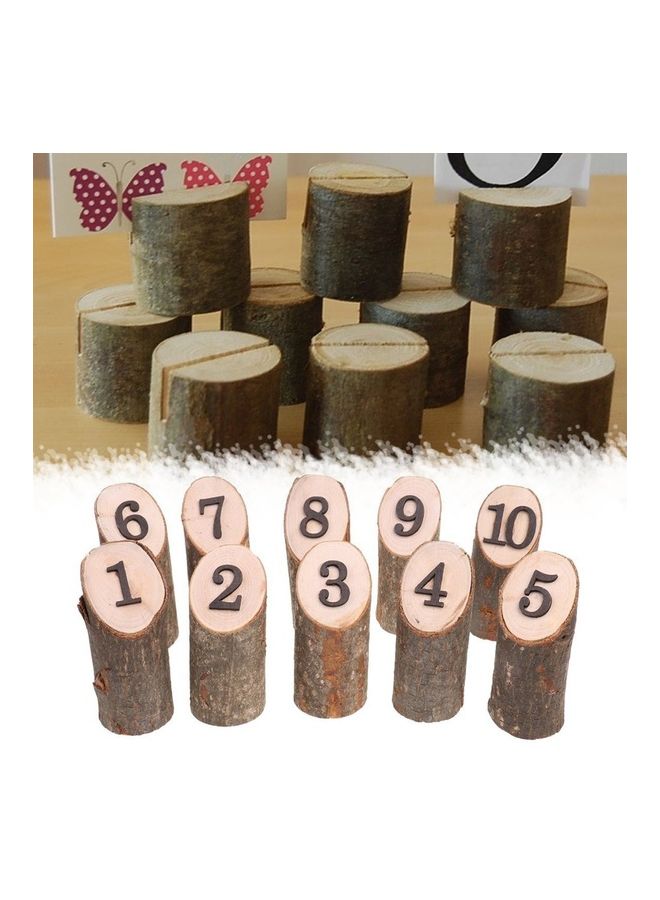 10-Piece Wooden Numbers for Wedding Tables  - Image 1