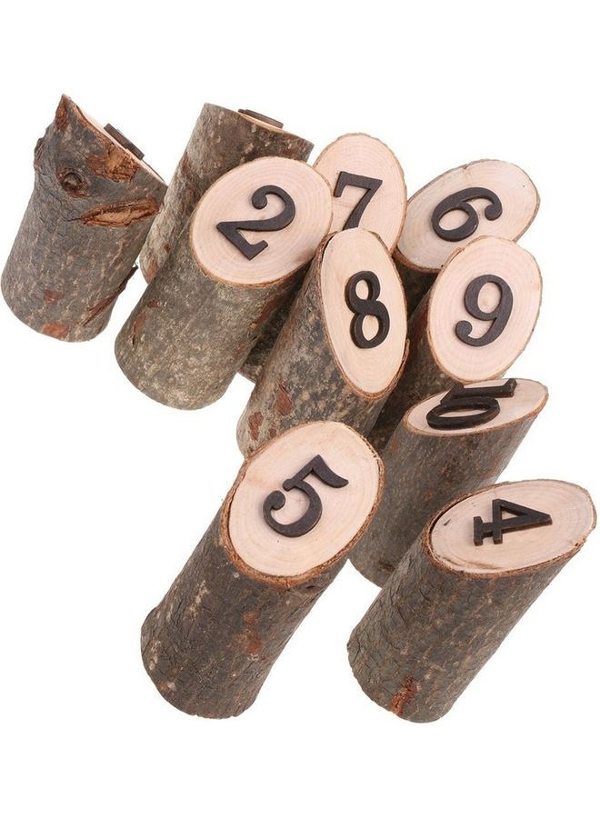 10-Piece Wooden Numbers for Wedding Tables  - Image 4