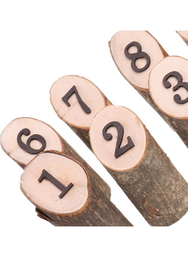 10-Piece Wooden Numbers for Wedding Tables  - Image 5
