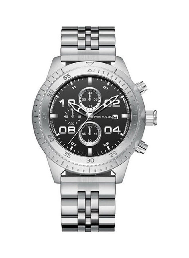 مينيفوكس ساعة يد بعقارب وسوار من الستانلس ستيل طراز MF0230G.02 للرجال - Image 1