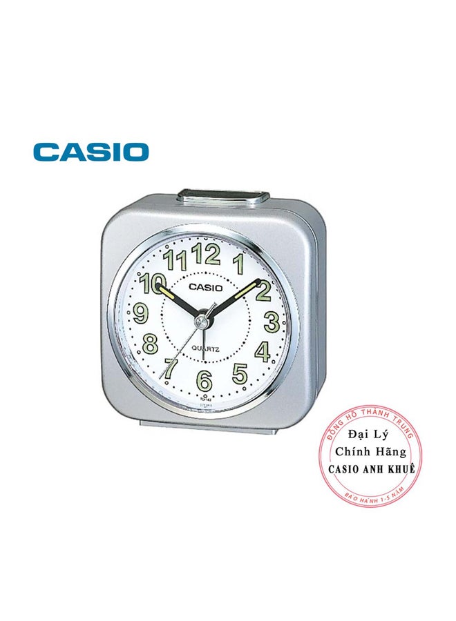 CASIO Square Shape Analog Alarm Clock Silver 3 x 8 x 8cm - Image 4