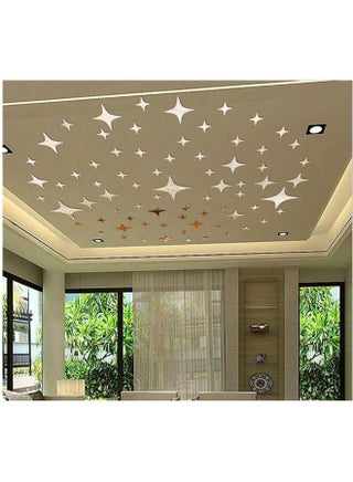 3D Art Stickers For The Ceiling Of The Room, Removable, In The Shape Of Stars Mirrors Clear - v1625990334/N49026261A_1
