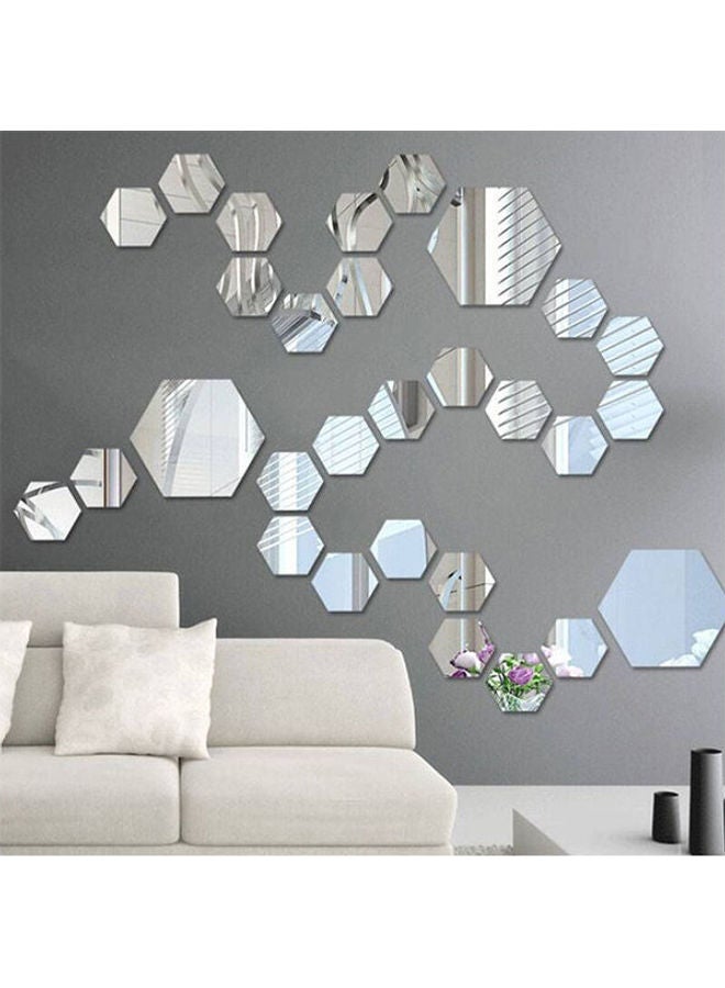 Art 3D Mirror Wall Sticker Removable Acrylic Home Small Size Gold - Image 2