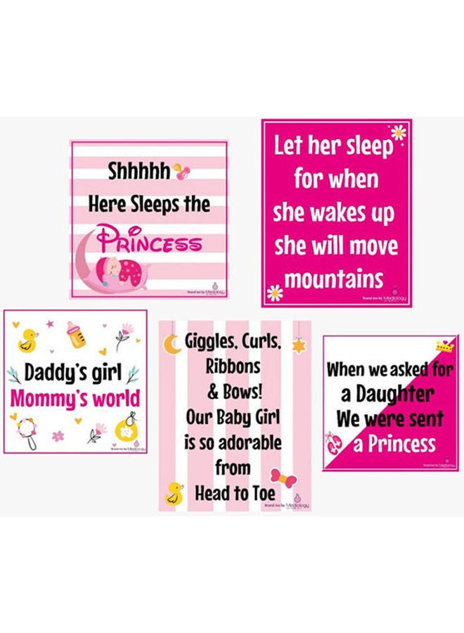 Baby Girl Wall Tableau Set Multicolour - Image 1