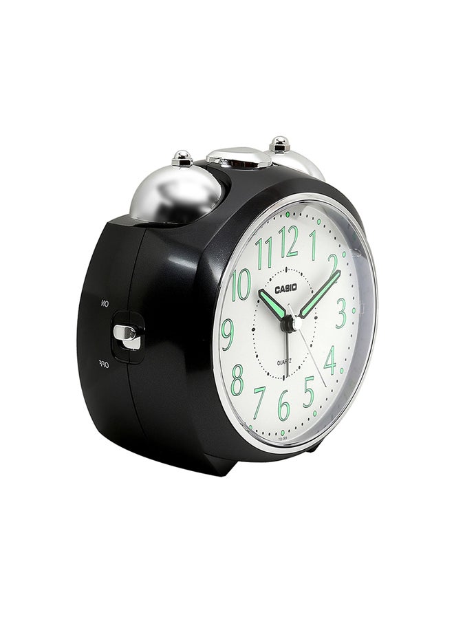 CASIO - Table Analog Alarm Clock Black/Silver 13x11.6x9cm - Image 1