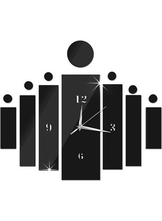3D Stereo Personality Diy Home Decoration Mirror Wall Stickers Mute Wall Clock Personality Diy Big Clock X Multicolour