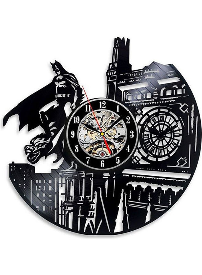 Batman London Vinyl Wall Clock Cartoon Theme Handmade   Hollow Home Decoration Clock Mirror Sticker Multicolour