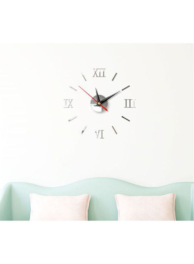 Creative Large Roman Number Brief Quartz Wall Clock Acrylic Mirror Sticker Home Decoration Living Room Wall Clock Multicolour - Image 1