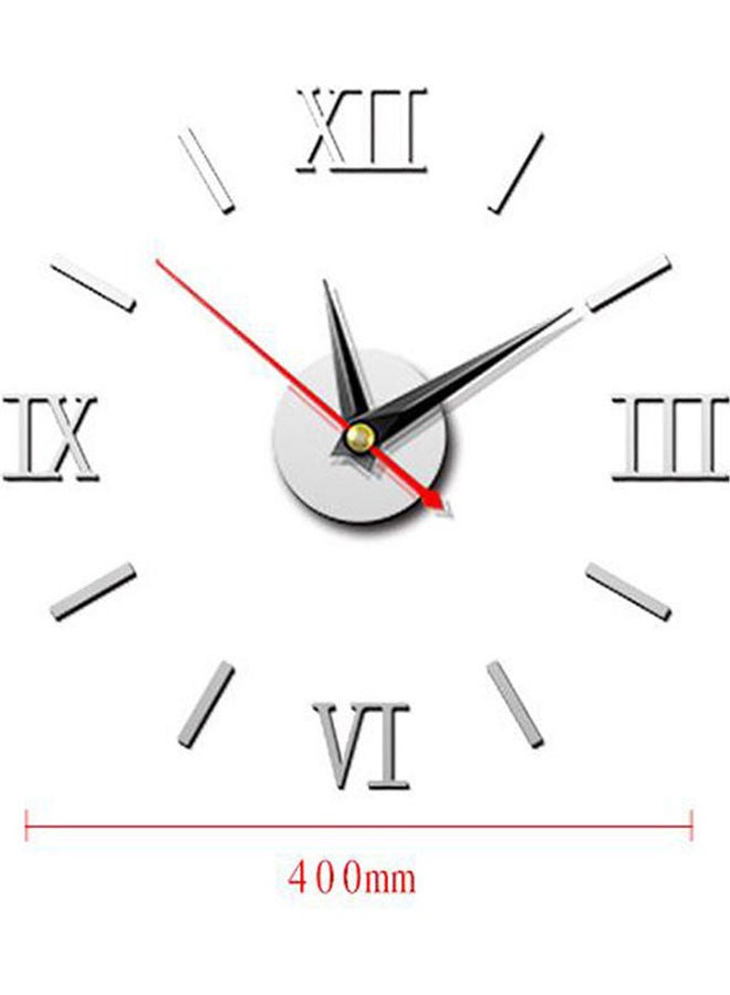 Creative Large Roman Number Brief Quartz Wall Clock Acrylic Mirror Sticker Home Decoration Living Room Wall Clock Multicolour - Image 2