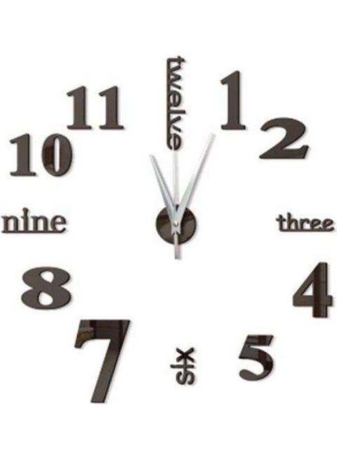 Diy Wall Clock Acrylic Modern Diy Wall Clock 3D Mirror Surface Sticker For Home Office Decor 019 Multicolour