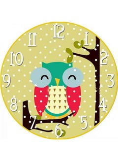 Children Novelty Mascot Owl Wall Clock 3D Diy Wall Sticker Cartoon Bird Style Real Clocks Home Decor Boy Girl'S Gift Multicolour