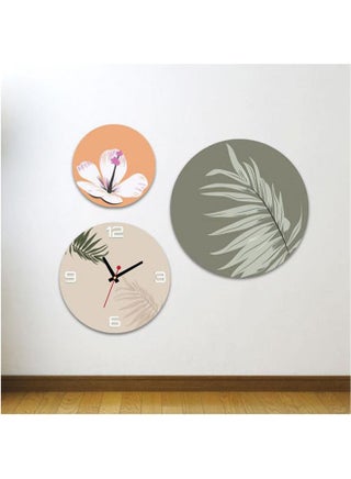 ساعة حائط بعقارب ولوحة فنية من الخشب متعدد الألوان - v1625991495/N49028931A_1
