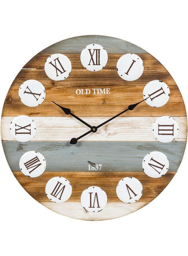 Wood Analog Clock Wall Clocks Multicolour