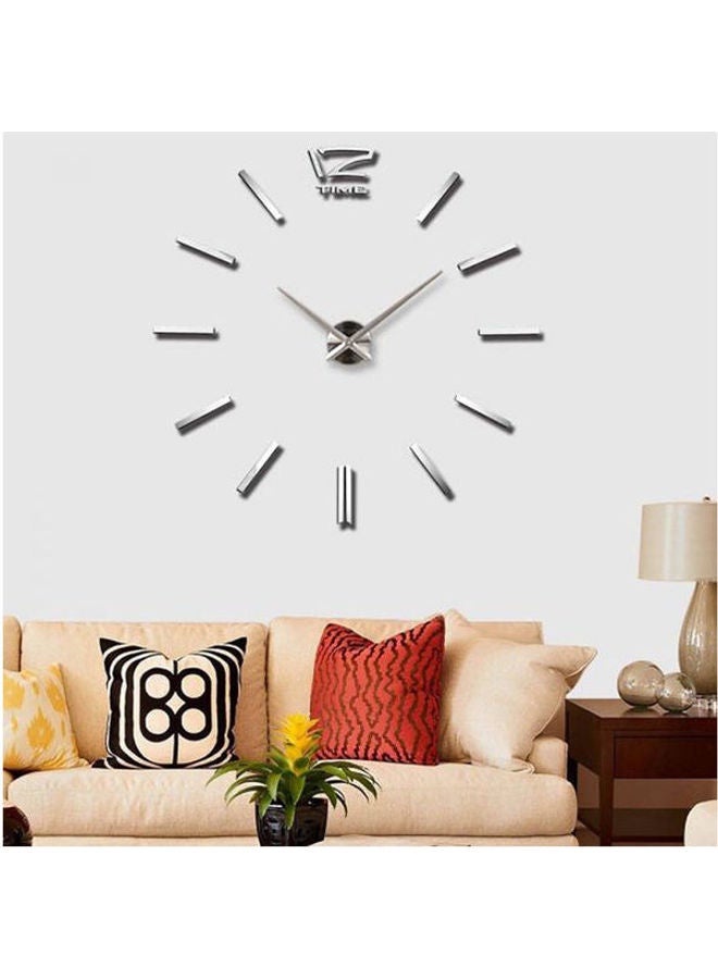 Modern Diy 3D Wall Clock Room Home Decorations Mirror Effect Multicolour - Image 1
