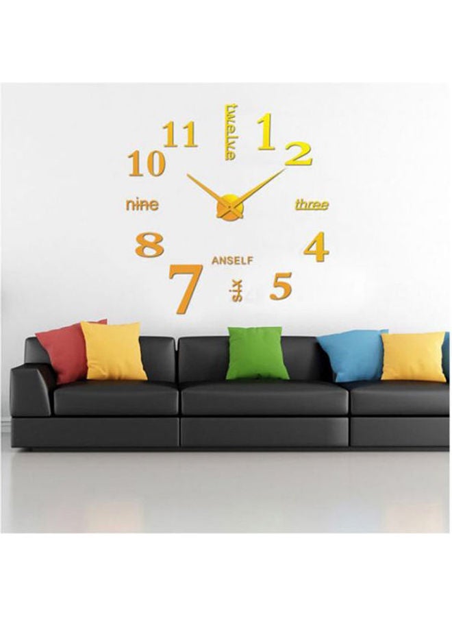 Wall Clocken Nordic Style Simple Sun Movement Mirror Clock Diy Acrylic 3D Clock Wall Clock For Living Room Gold