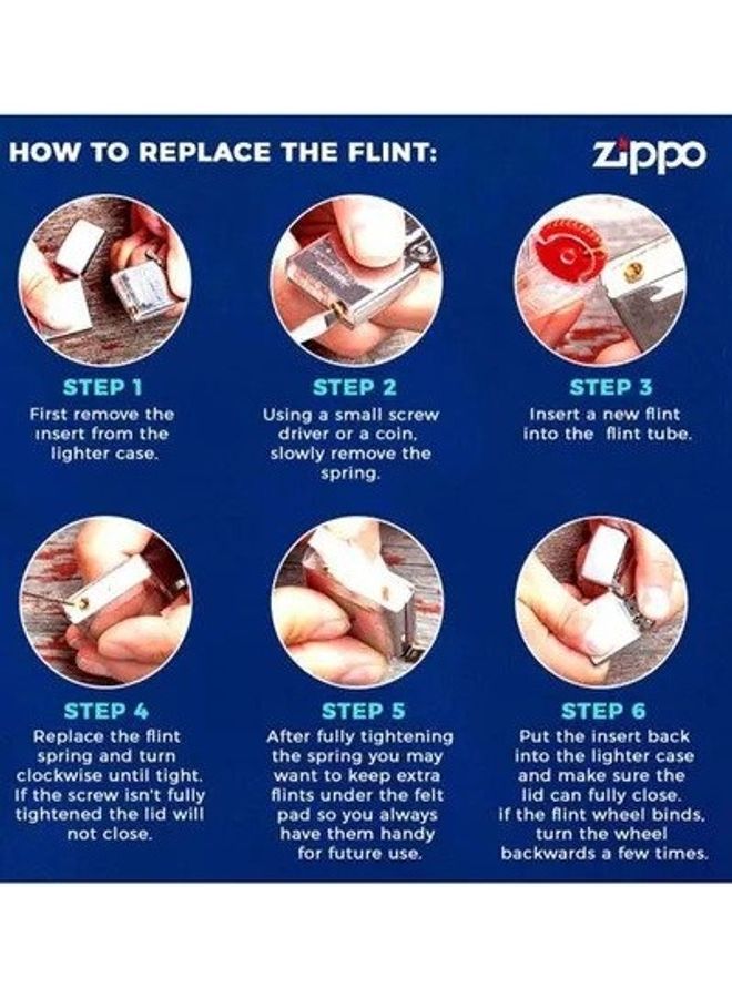 Zippo - Pack Of 3 2406N Genuine Flints - Image 1