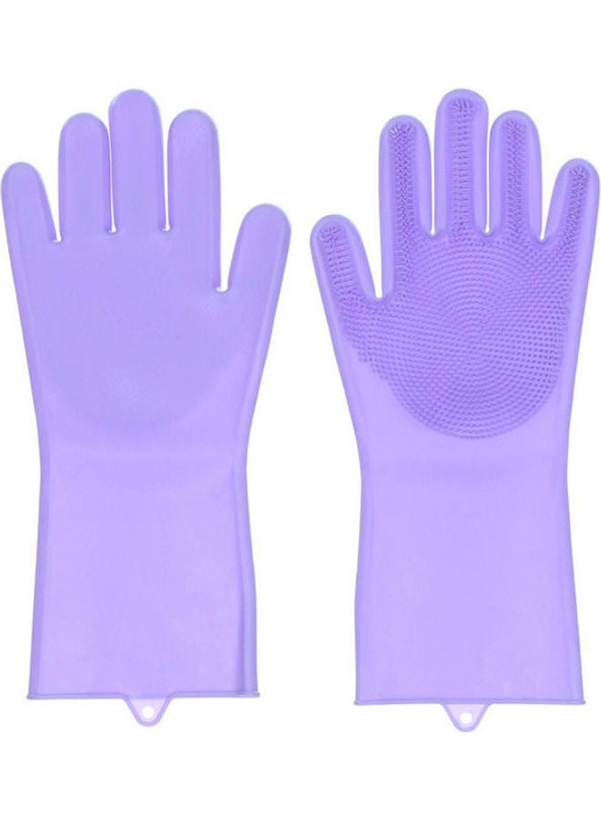 Gloves Silicone For Dish Cleaning Purple 