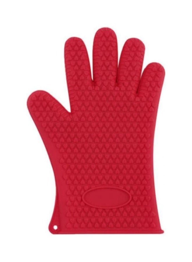Silicone Heat Resistant Glove Red - Image 1