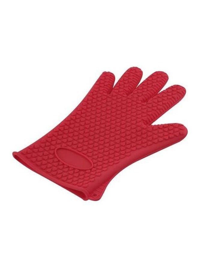 Silicone Heat Resistant Glove Red - Image 2