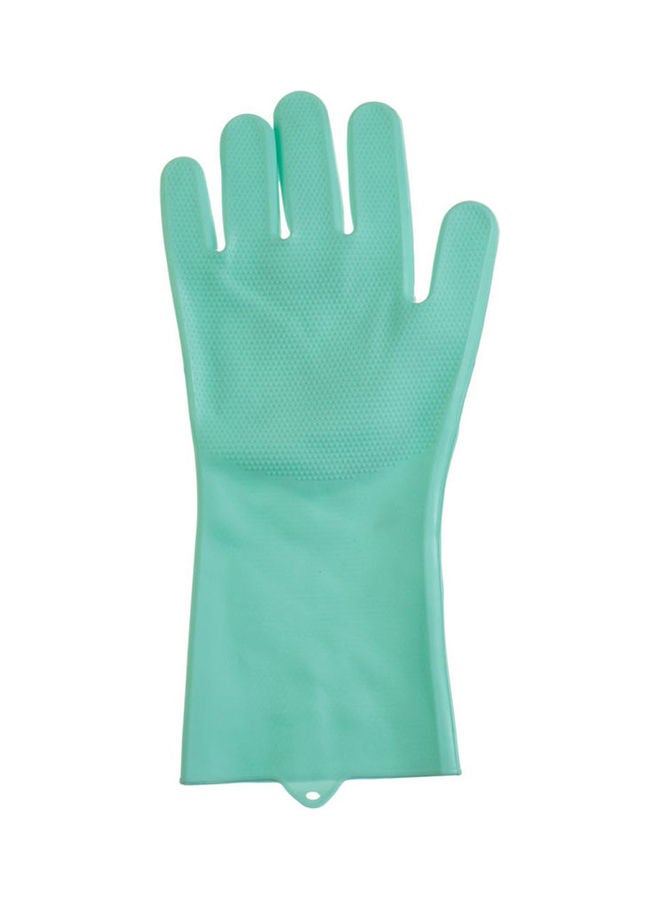 Silicone Cleaning Gloves, 2 Pieces Green - Image 2