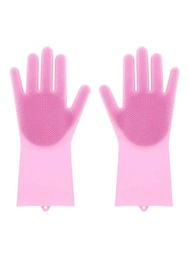 Silicone Brush Gloves Set For Cleaning Cooking Tools Pink  - Image 1