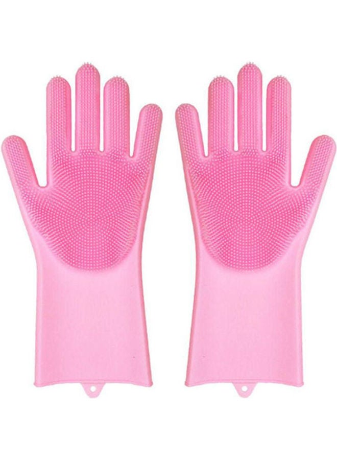 Magic Silicone Gloves Heat Resistant Pink  - Image 1