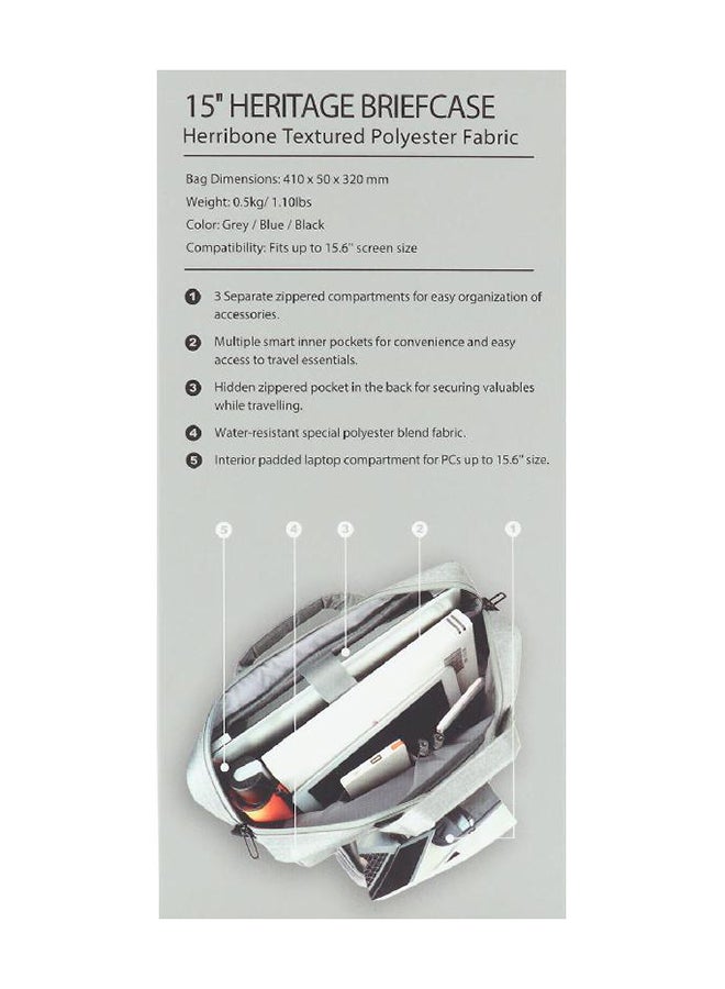 روكو حقيبة يد كاجوال أساسية رمادي - Image 3