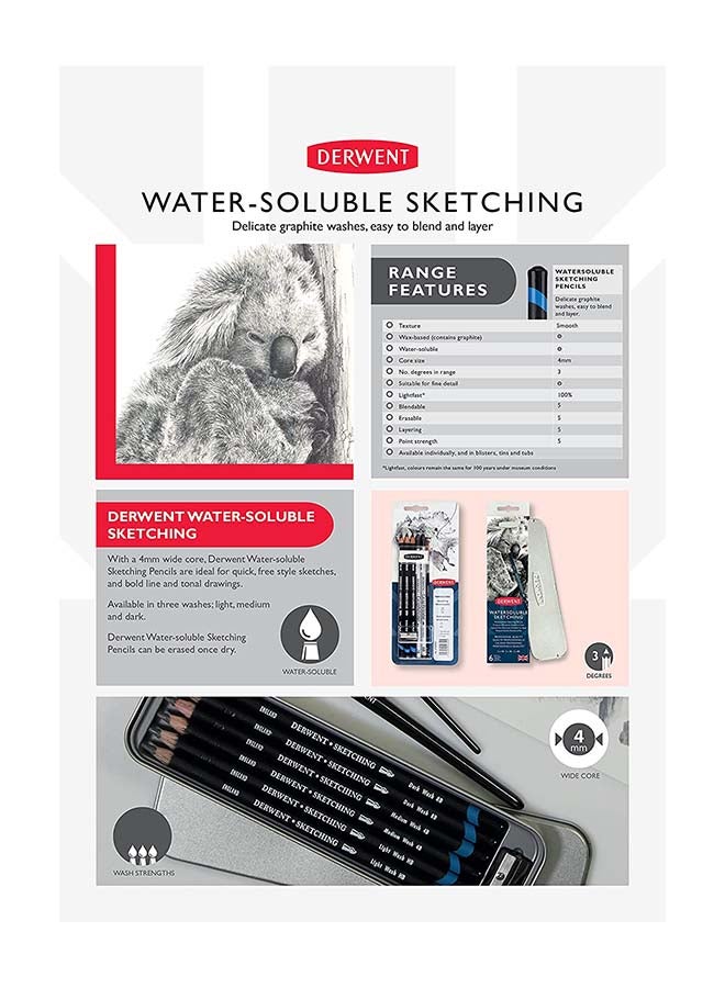 Derwent Sketching Wallet Black  - Image 4