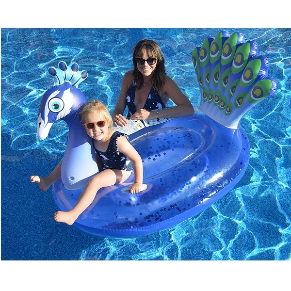 Jilong - Glitter Peacock Inflatable Float 145X94X94cm - Image 1