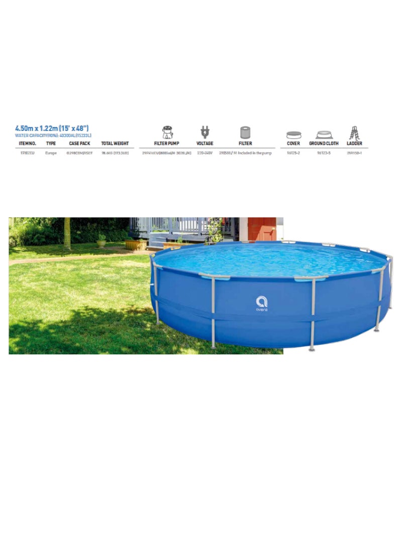 Jilong - Avenli Round Frame Pool Set 4.5X1.22meter - Image 1
