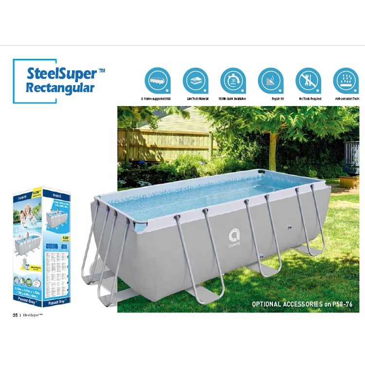 Jilong - Avenli Rectangular Frame Pool 200x400x99cm - Image 1