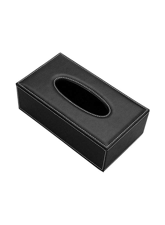 إيست ليدي علبة مناديل للسيارة من الجلد الصناعي أسود 26x13.5سم  - Image 1