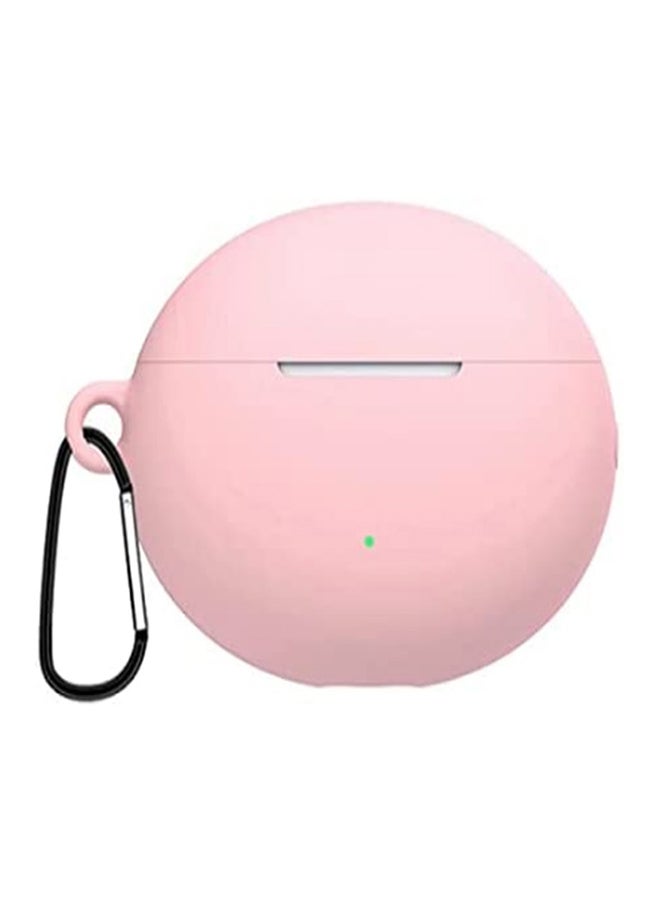 NAISU Protective Silicone Case With Carabiner For Huawei FreeBuds 4i Pink