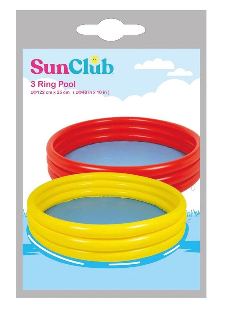 Jilong - Sun Club Plain 3 Ring Inflatable - Multicolour 122 X 25cm - Image 1