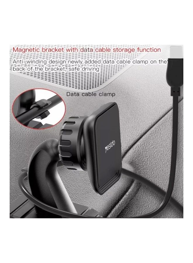 Yesido Magnetic Suction Car Holder Phone Bracket Black - Image 5