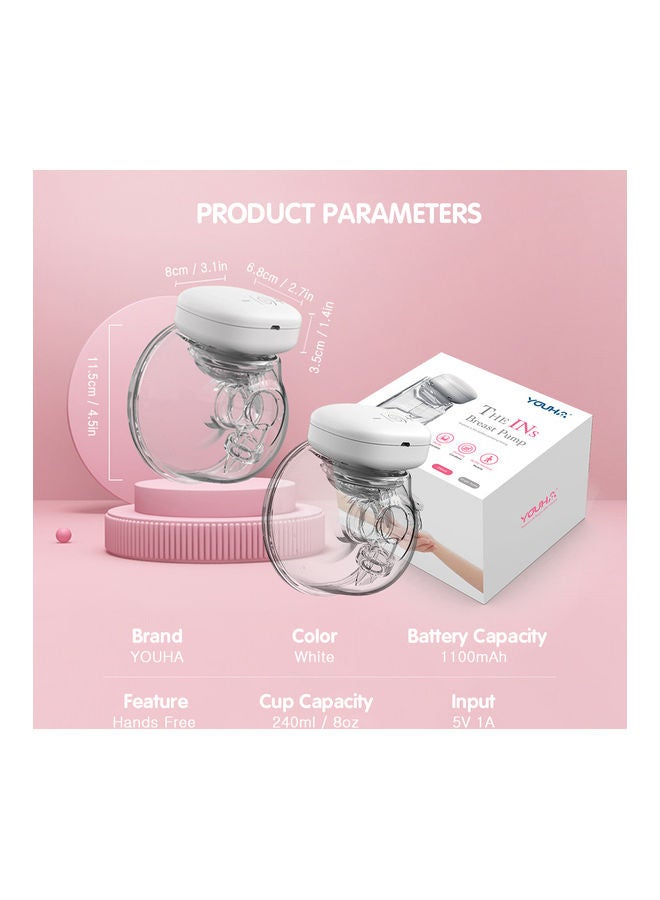 YOUHA 2-Piece Rechargeable Wearable Breastfeeding Milk Collector Cup - Image 4