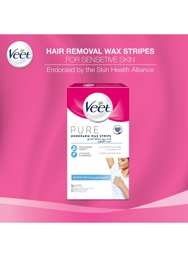 Veet - Pure Underarm Wax Strips 16 - Image 1