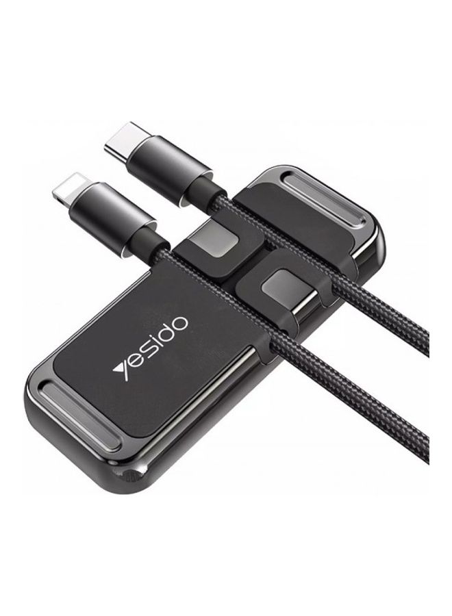 يسيدو حامل مغناطيسي للهاتف ومنظم للكابلات . أسود - Image 2