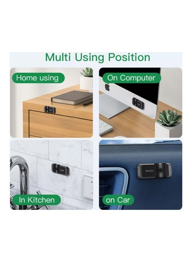 يسيدو حامل مغناطيسي للهاتف ومنظم للكابلات . أسود - Image 4