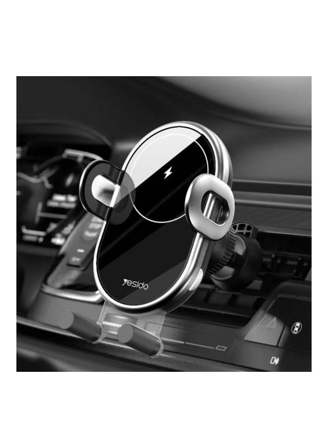Yesido Wireless Car Mounted 10W Phone Holder Charger Black - Image 2