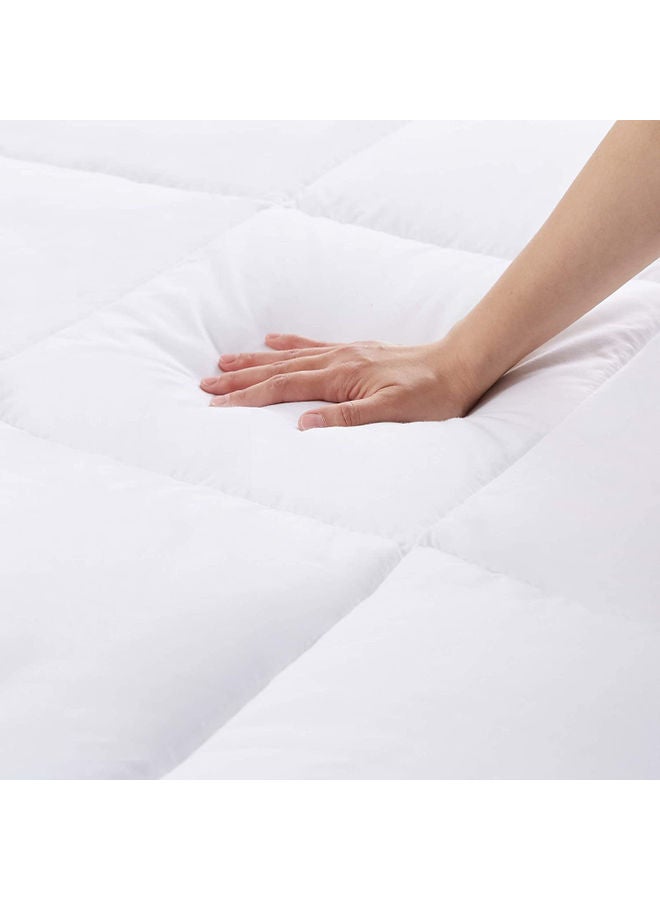 Sleep night 4-Piece Hotel Comforter Set-Single Size Cotton White 160 x 210cm - Image 3