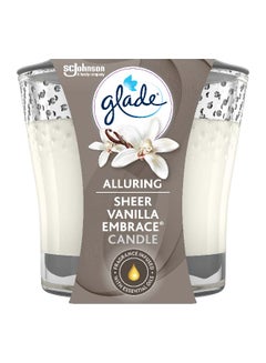 Glade Scented Candle Sheer Vanilla Embrance Beige 3.4Oz  - Image 1